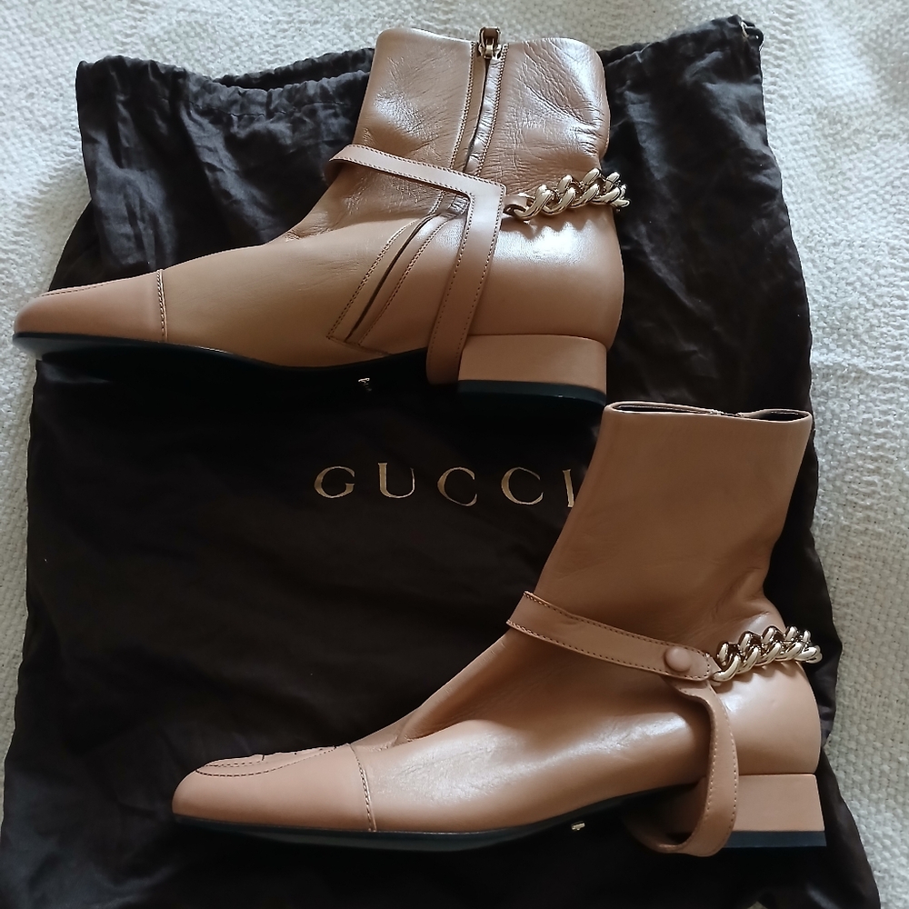 New. Gucci soho  GG  ankle boot, side zipper - Picture 12 of 13